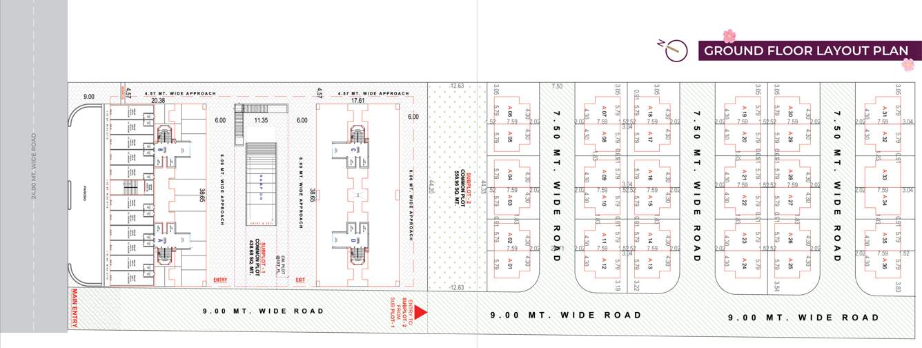  shivalik avenue Block A Cluster Plan for ground Floor