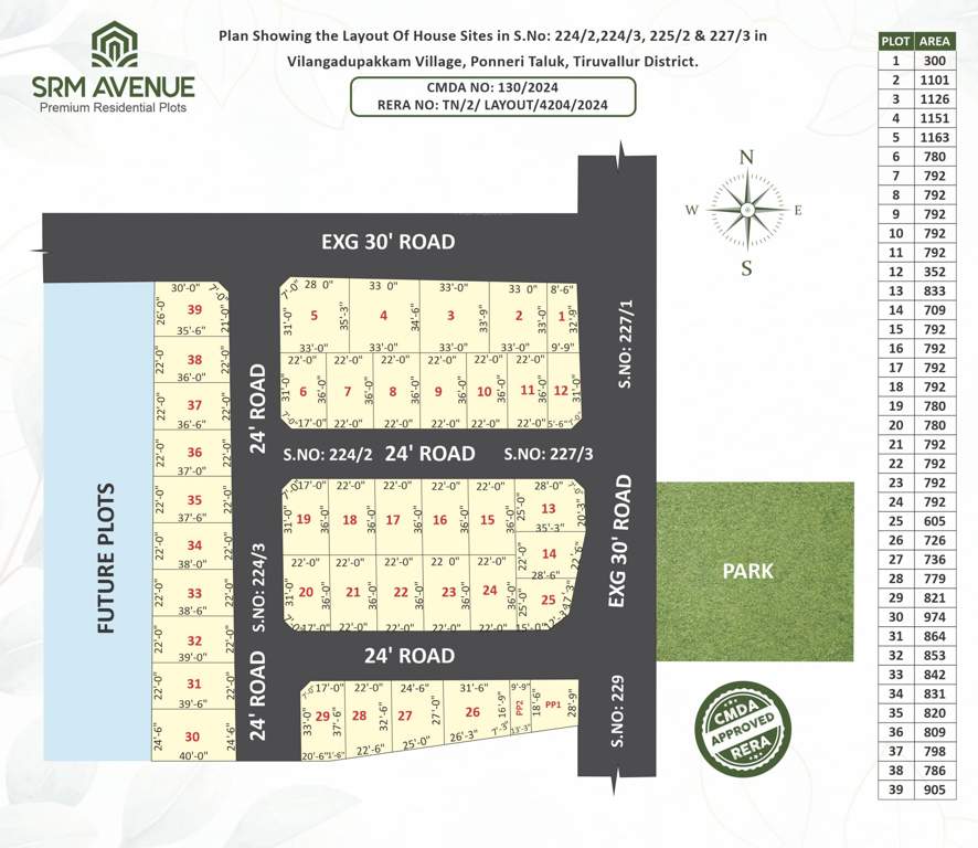  srm avenue Layout Plan