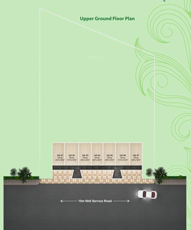 sky garden hills Sky Garden Hills Cluster Plan for ground Floor