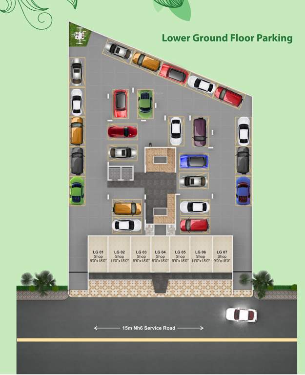  sky garden hills Sky Garden Hills Cluster Plan for ground Parking Plan