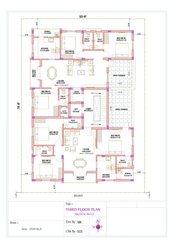  pallava-neha Pallava Neha Cluster Plan for 3rd Floor