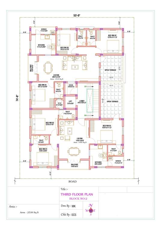  pallava neha Pallava Neha Cluster Plan for 3rd Floor
