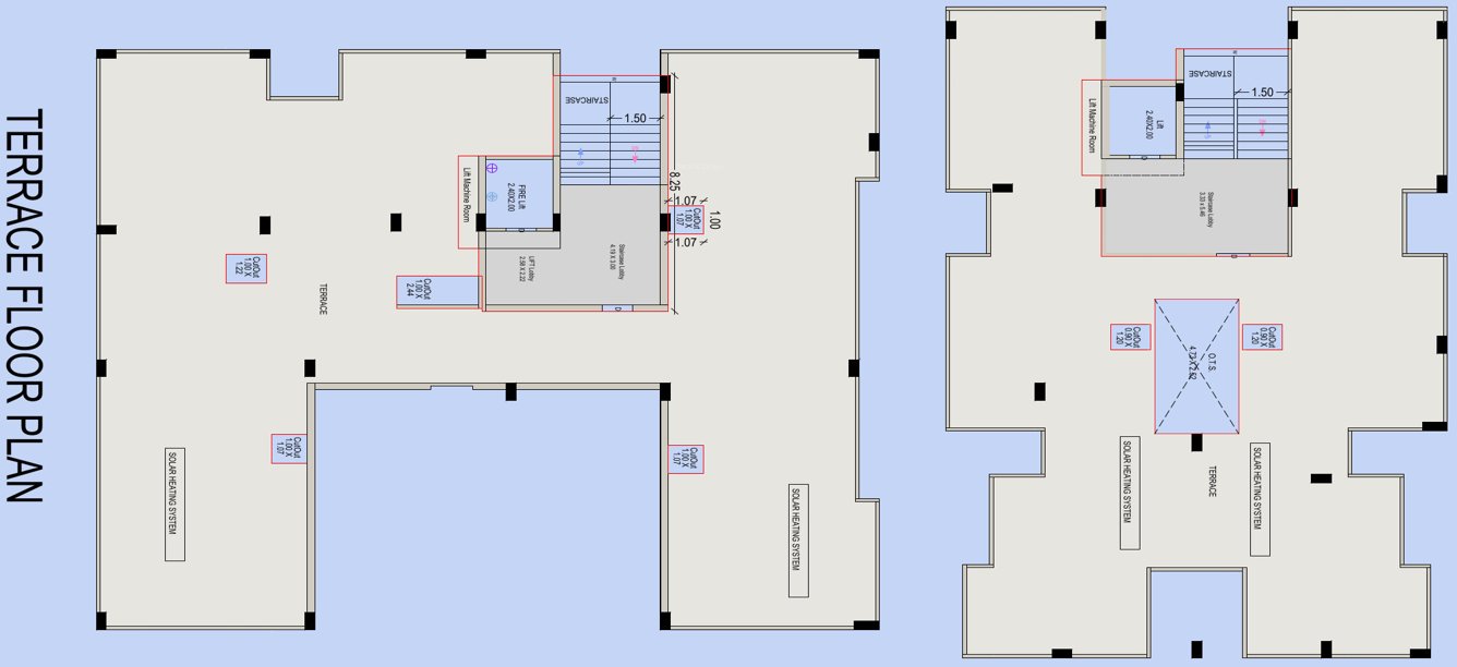 aafiya heights Tower A , B Cluster Plan For Terrace
