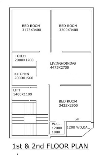  konika Cluster Plan from 1st to 2nd Floor