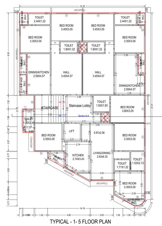  dream aura Shiv Shakti Dream Aura Cluster Plan from 1st to 5th Floor