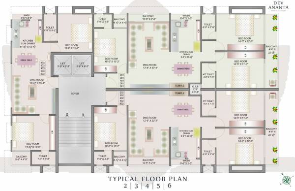 Dev Ananta Cluster Plan from 2nd to 6th Floor dev-ananta Dev Ananta Cluster Plan from 2nd to 6th Floor