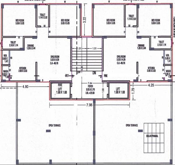  aarya-edge Cluster Plan 7th Floor