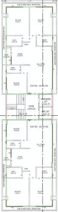  upanishad heights Cluster Plan from 1st to 7th Floor