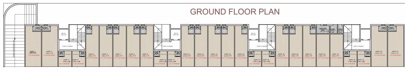 bapasitaram height A Cluster Plan for ground Floor