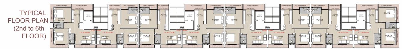 bapasitaram height A Cluster Plan from 2nd to 6th Floor