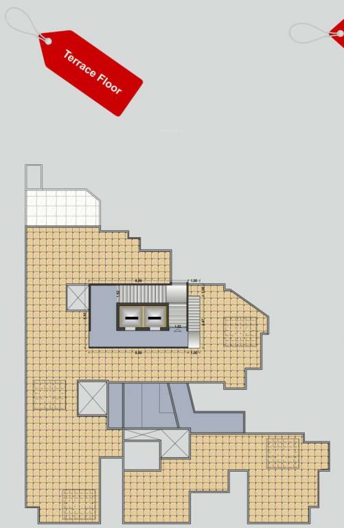  heights Building 1 Cluster Plan for terrace Floor