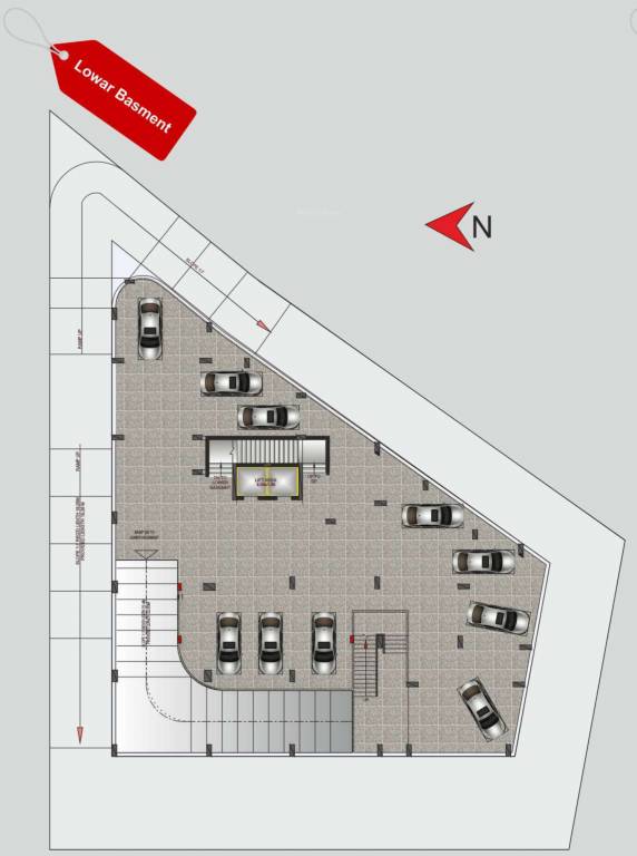  heights Building 1 Cluster Plan for Upper basment Floor