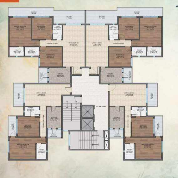  shri krishna anandam Siddhi Tower Cluster Plan from 1st to 10th Floor