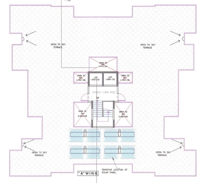  skyview towers A Wing Cluster Plan Terrace