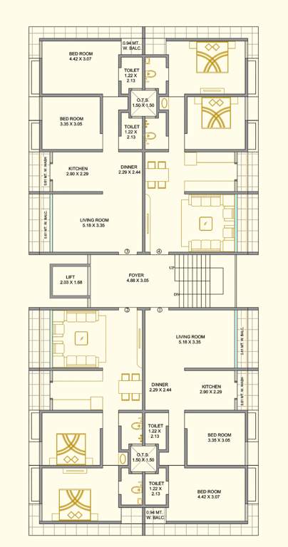  satyam apartment Satyam Apartmen Cluster Plan from 1st to 5th Floor