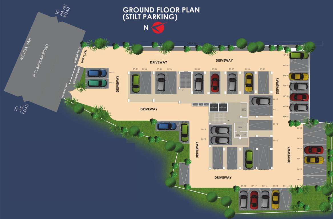 nakul homes Nakul Homes Cluster Plan for ground Floor