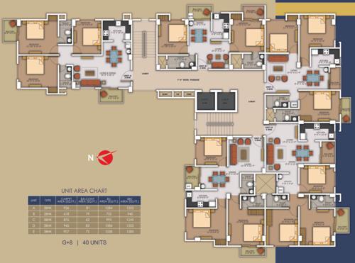 Nakul Homes Cluster Plan from 1st to 8th Floor nakul-homes Nakul Homes Cluster Plan from 1st to 8th Floor