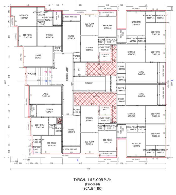  bilipatra residency Bilipatra Residency Cluster Plan from 1st to 5th Floor
