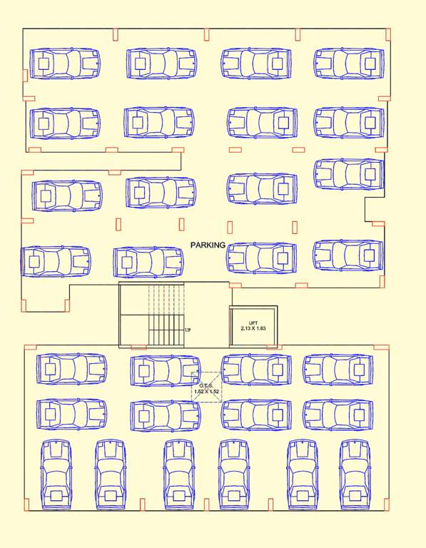  paras apartment Paras Apartment Cluster Plan for car parking