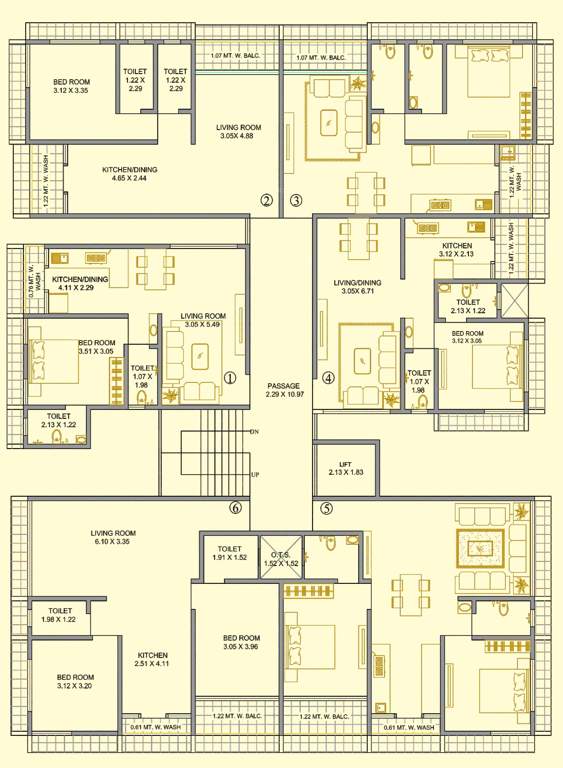  paras apartment Paras Apartment Cluster Plan from 1st to 5th Floor