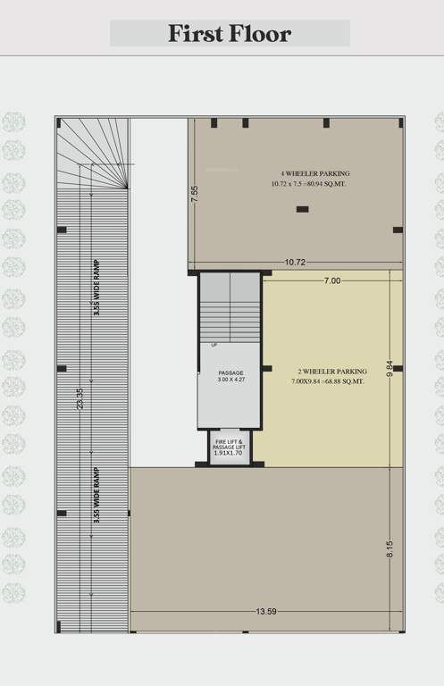 raj gruhi residence ii Tower 1 Cluster Plan for 1st Floor