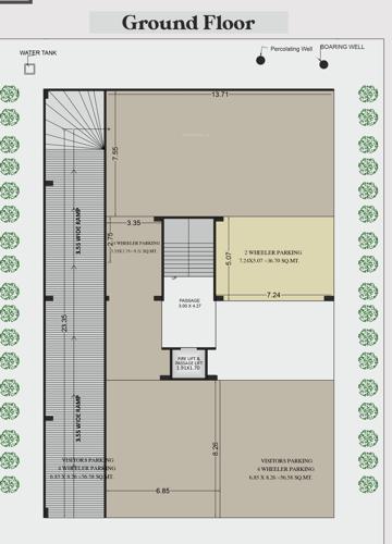  raj-gruhi-residence-ii Tower 1 Cluster Plan for ground Floor