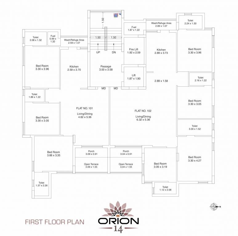  orion 14 Orion 14 Cluster Plan for 1st Floor