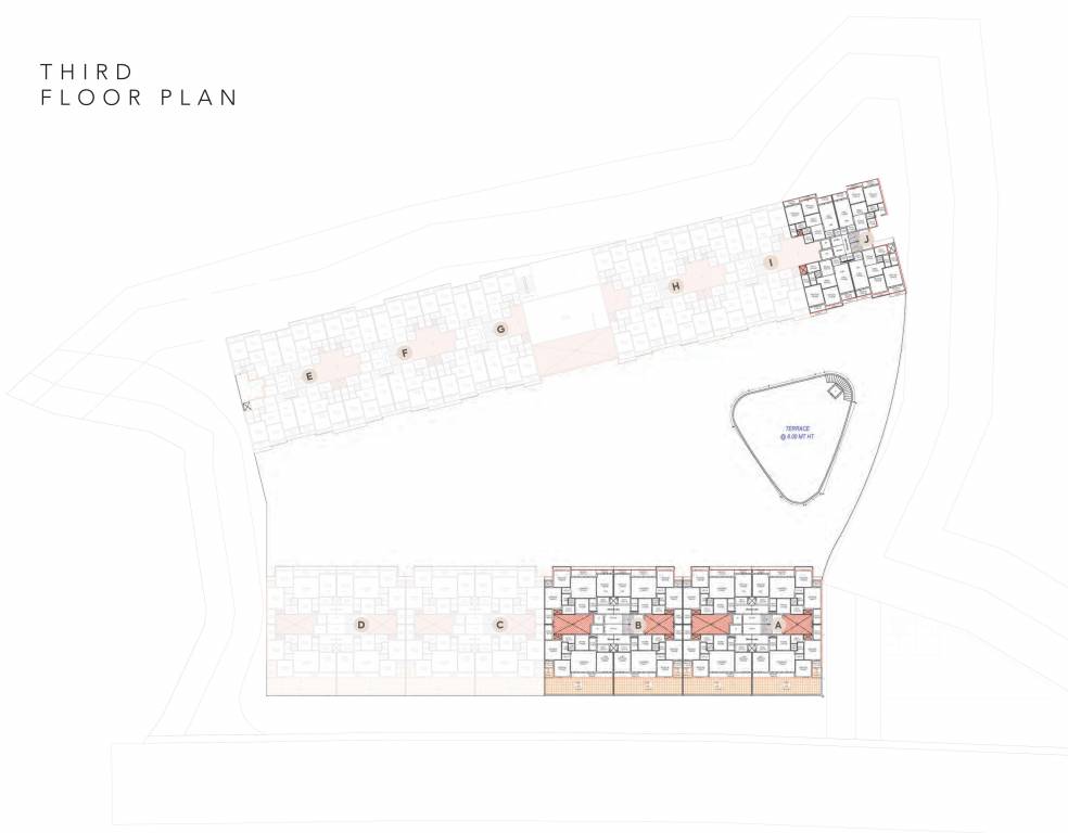  shakti skyline Wing A, B, J  Cluster Plan for 3rd Floor