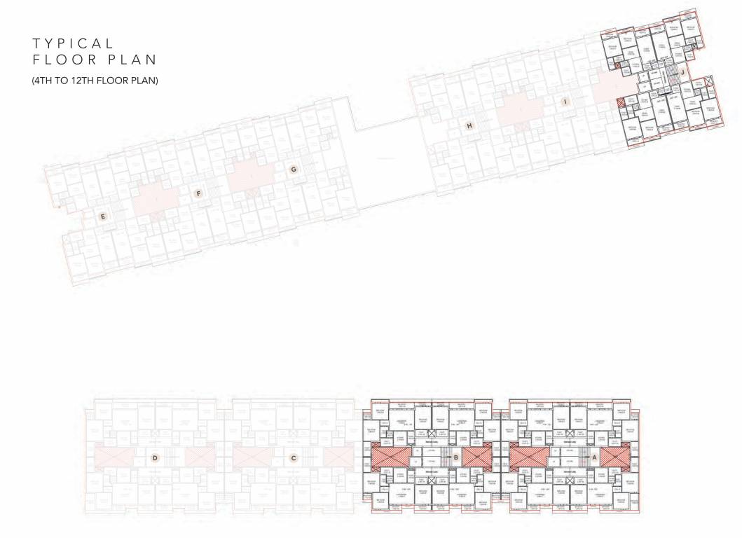  shakti skyline Wing A, B, J Cluster Plan For Typical