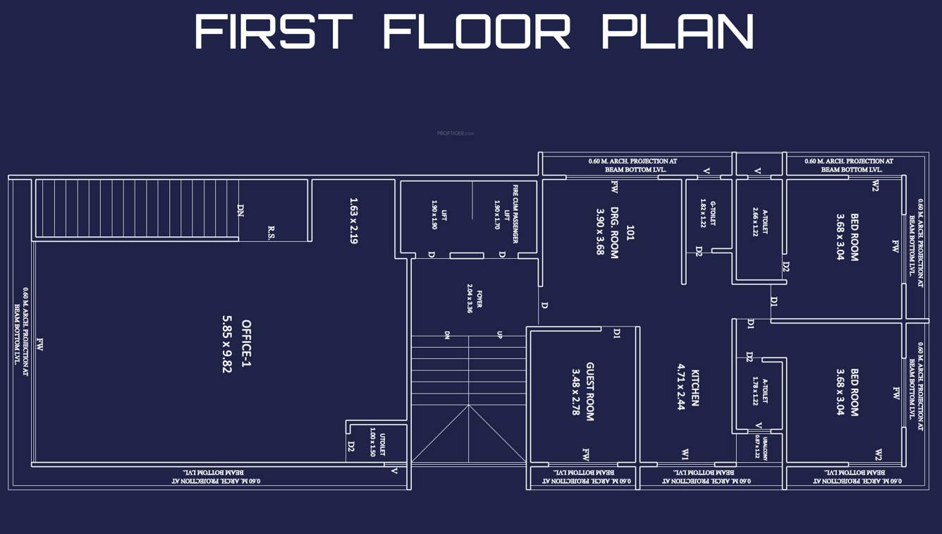  krishna bansari 4 Tower A Cluster Plan for 1st Floor