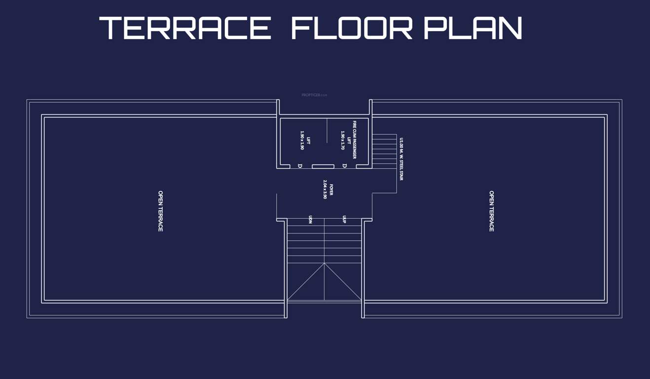  krishna bansari 4 Tower A Cluster Plan for terraceFloor