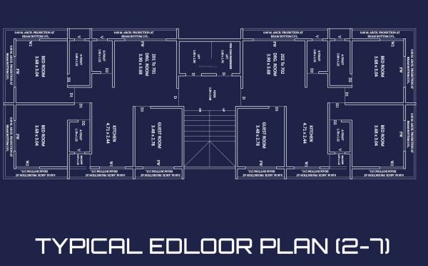Tower A Cluster Plan from 2nd to 7th Floor krishna-bansari-4 Tower A Cluster Plan from 2nd to 7th Floor
