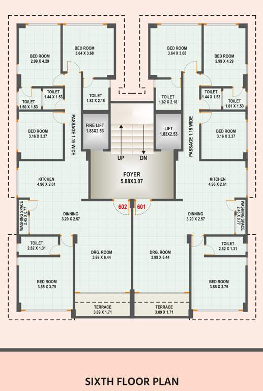  marina 7 Marina 7 Cluster Plan from 2nd to 6th Floor