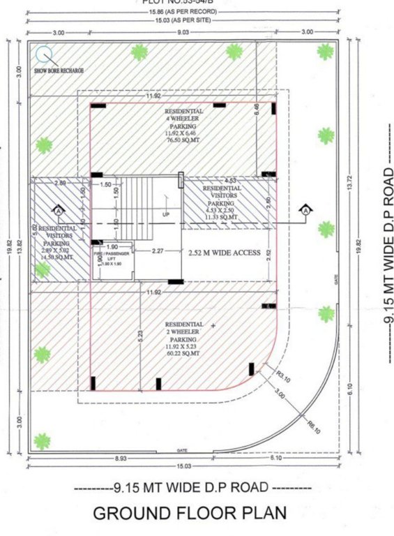  afreen park Tower A Cluster Plan for ground Floor