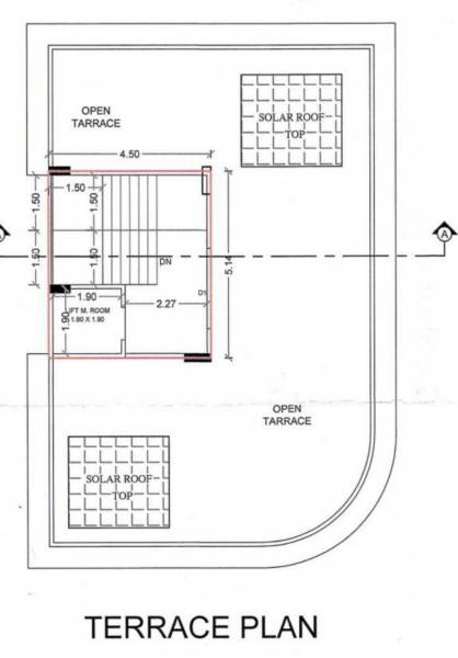  afreen-park Tower A Cluster Plan for terrace Floor