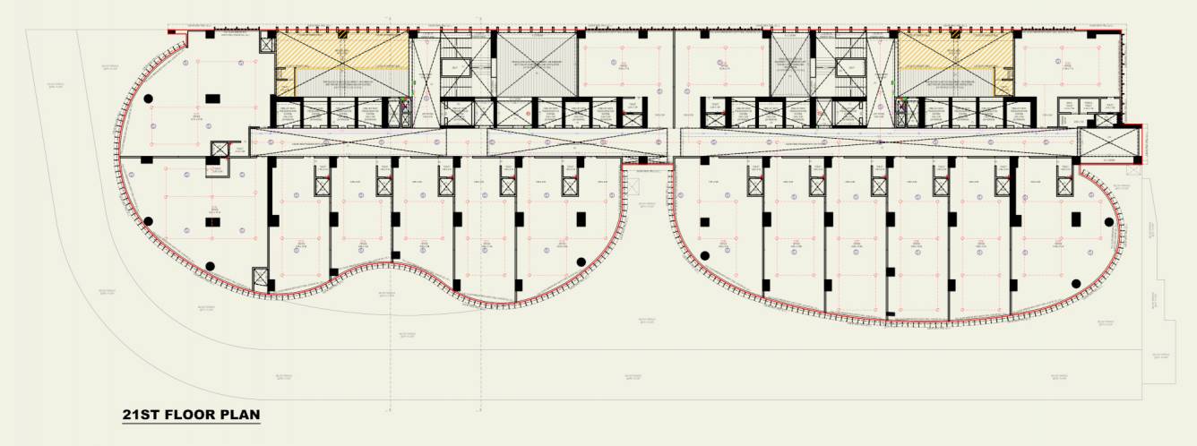  wave Wave Cluster Plan for 21th Floor