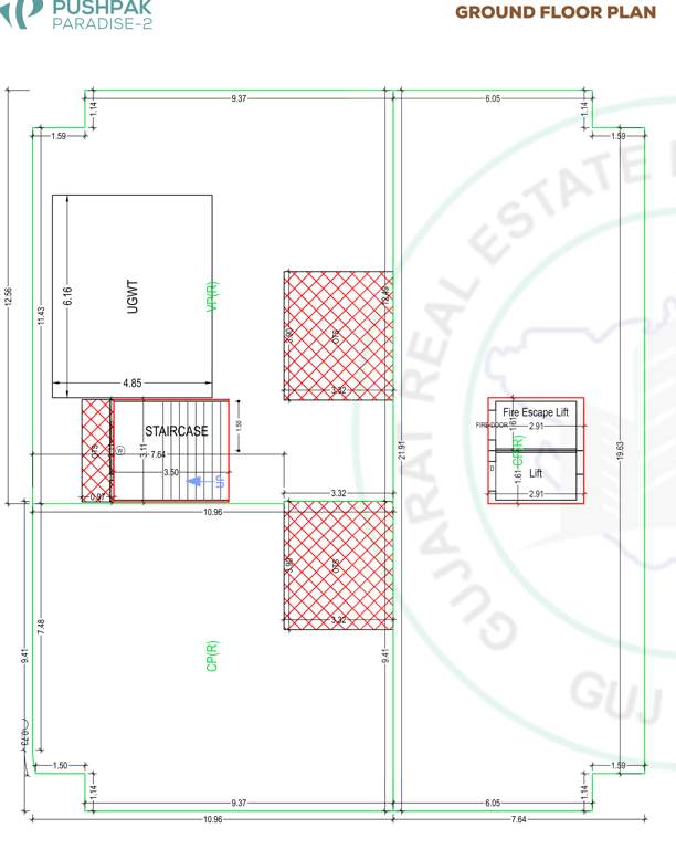  paradise 2 Tower A Cluster Plan for ground Floor