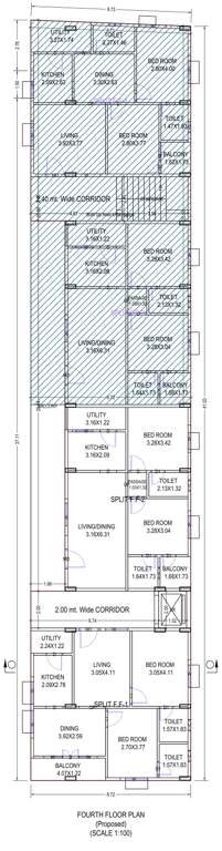  p s n enclave P S N Enclave Cluster Plan for 4th Floor
