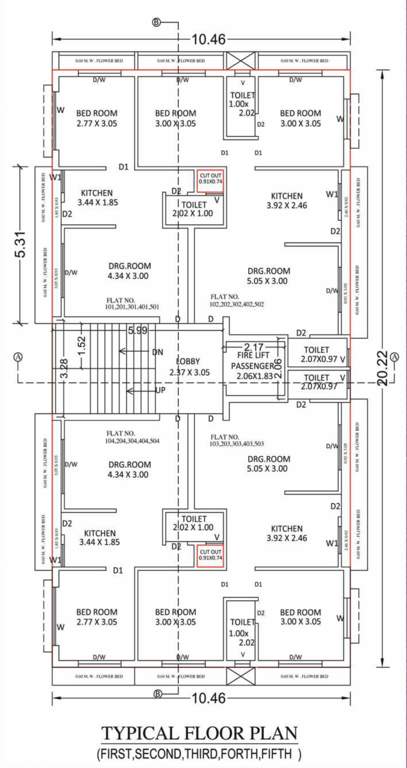  shreeji villa Shreeji Villa Cluster Plan from 1st to 5th Floor