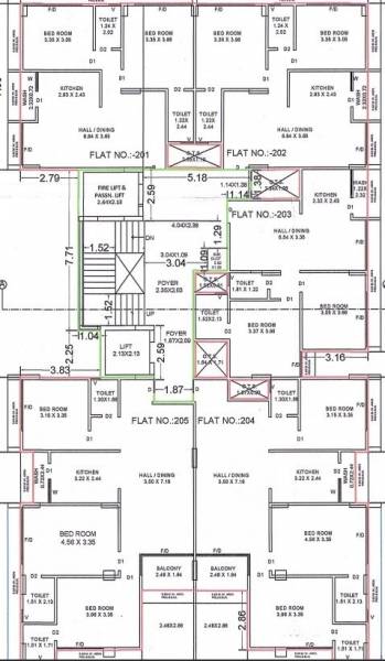  shivansh-prime Cluster Plan from 2nd to 6th Floor