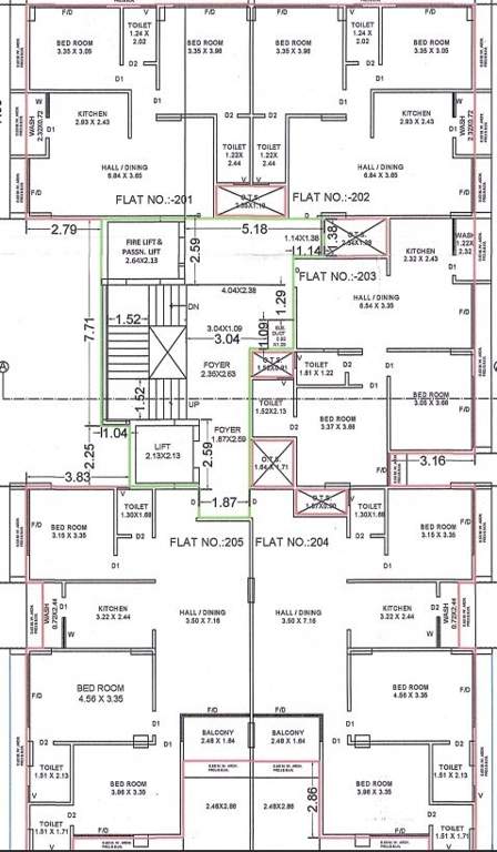  shivansh prime Cluster Plan from 2nd to 6th Floor