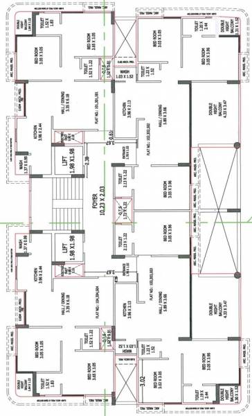  vraj-utsav Block A Cluster Plan from 1st to 7th Floor