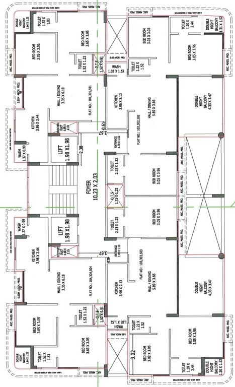  vraj utsav Block A Cluster Plan from 1st to 7th Floor