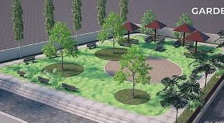  golden-leaf Landscape Garden and Tree Planting
