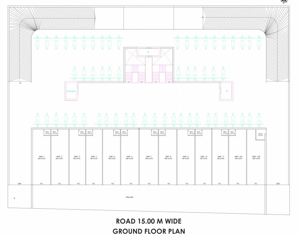  mahavir heights Block 1 Cluster Plan for ground Floor