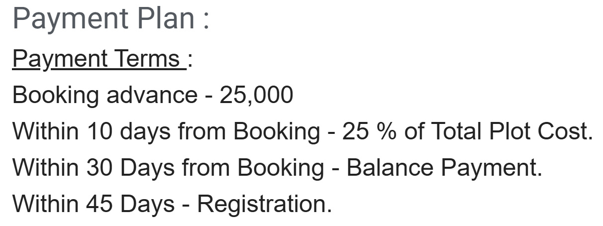 star-city-villas Time Linked Payment (TLP) Payment Plan