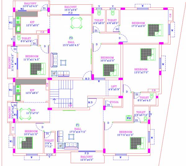  rk RK Cluster Plan for 1st Floor