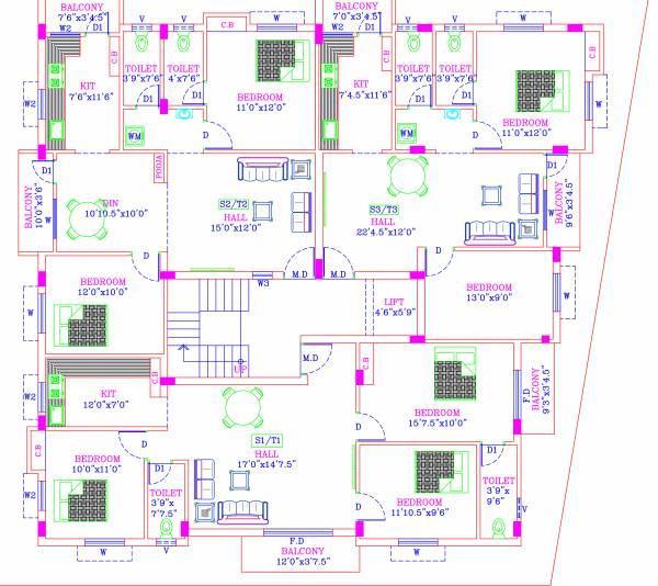  rk RK Cluster Plan from 2nd to 3rd Floor