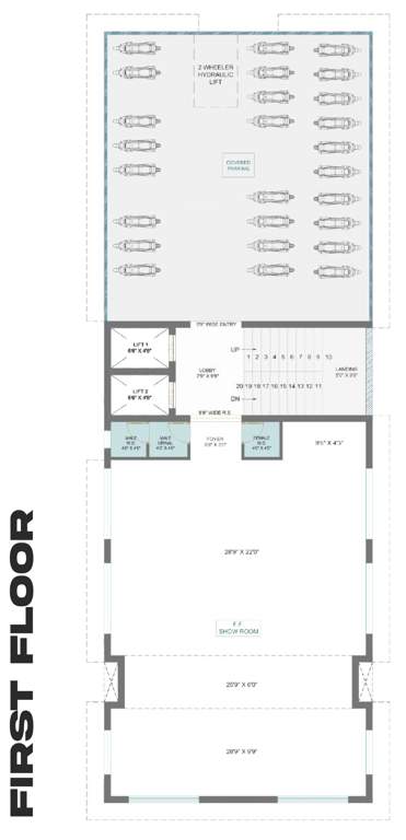  prime Block 1 Cluster Plan for 1st Floor
