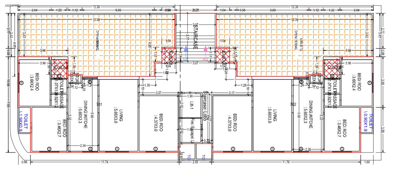  prime Shaligram Prime Cluster Plan for 7th Floor